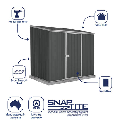 Mercia Absco Space Saver Shed 2.26m x 1.52m - (Monument)