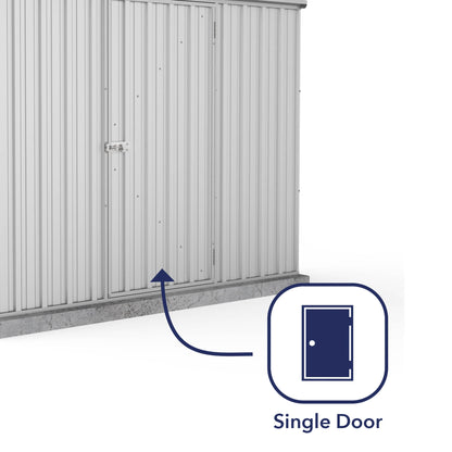 Mercia Absco Space Saver Shed 2.26m x 0.78m - (Zinc)