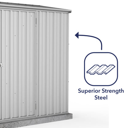 Mercia Absco Space Saver Shed 2.26m x 0.78m - (Zinc)