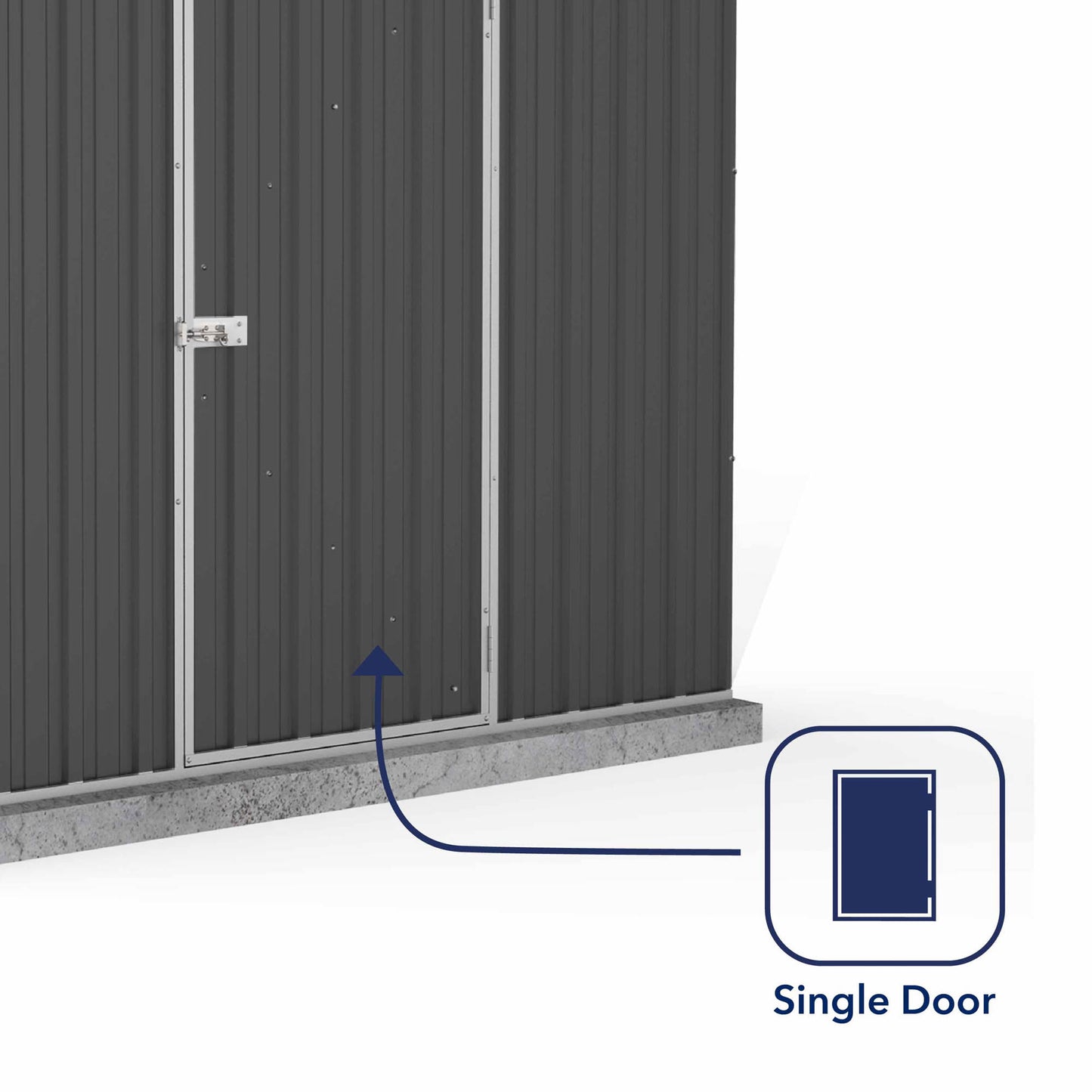 Mercia Absco Space Saver Shed 2.26m x 0.78m - (Monument)