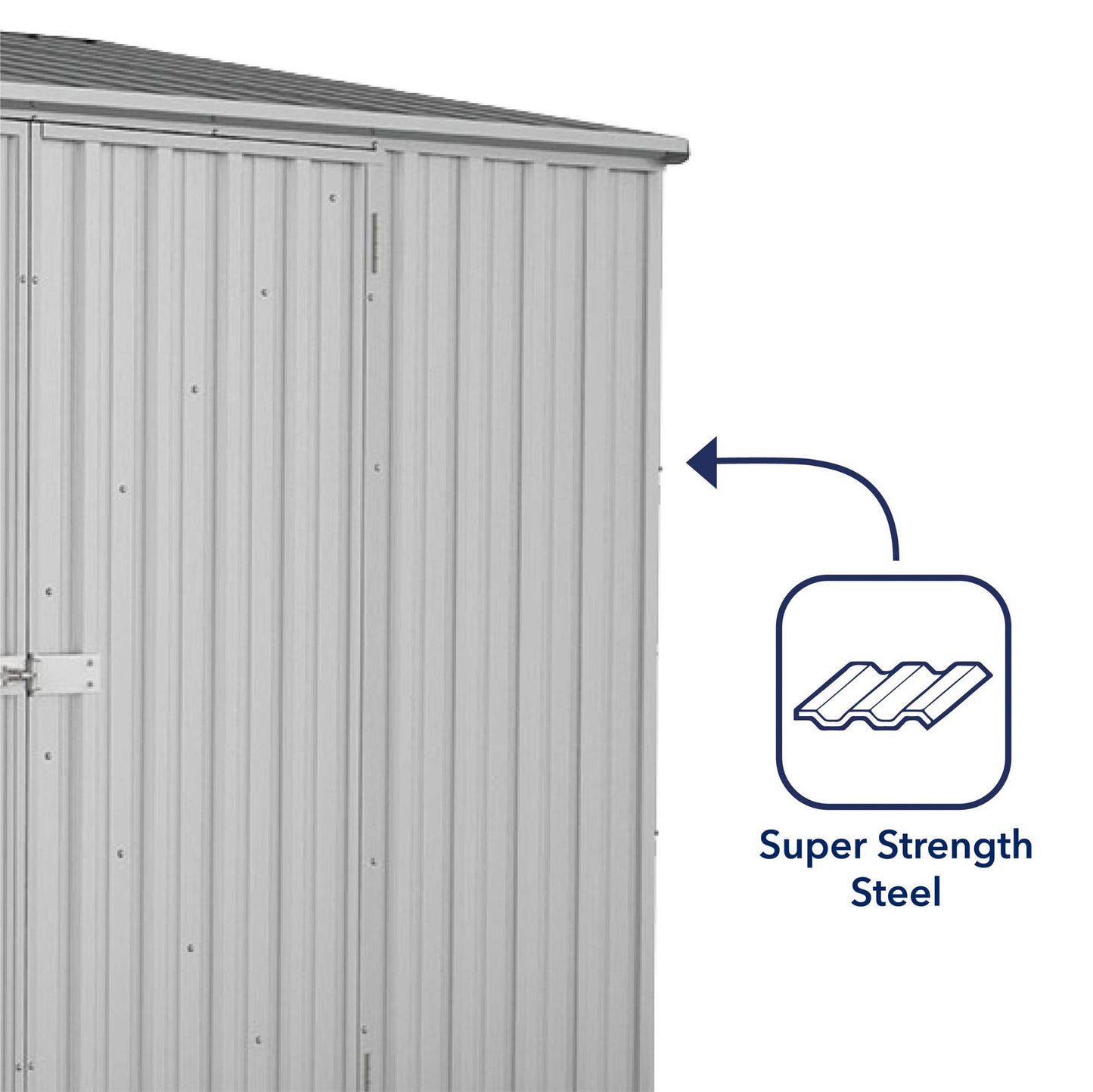 Mercia Absco Space Saver Shed 3m x 1.52m - (Zinc)