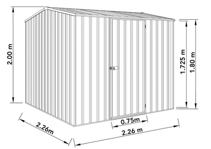 Mercia Absco Premier Shed 2.26m x 2.26m - (Monument)