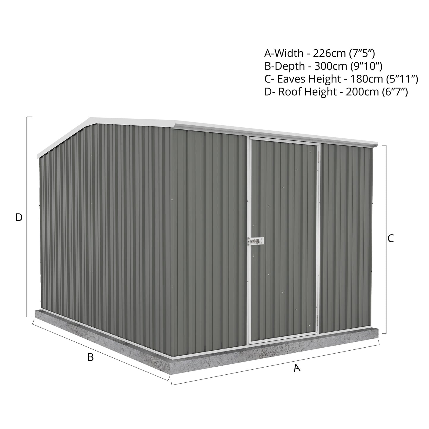 Mercia Absco Premier Shed 2.26m x 3m - (Monument)