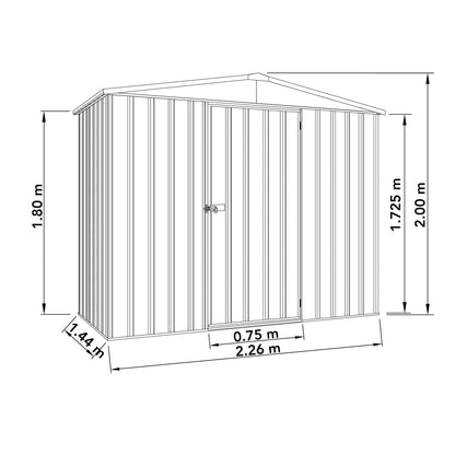 Mercia Absco Regent Shed 2.26m x 1.44m - (Woodland Grey)