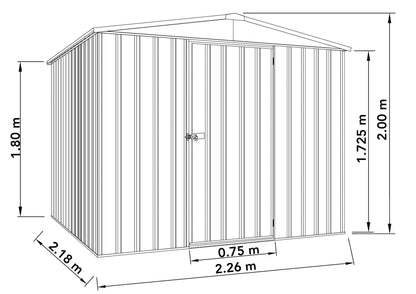 Mercia Absco Regent Shed 2.26m x 2.18m - (Woodland Grey)