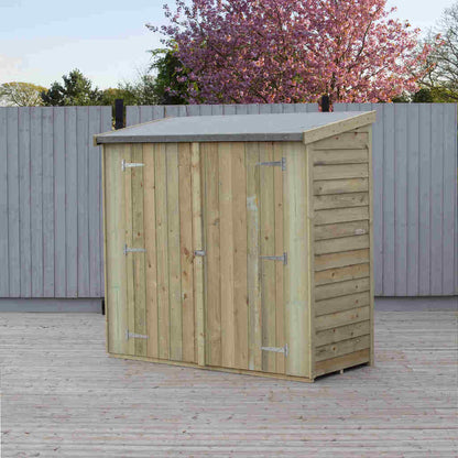 Shire Overlap Pent 6x3 Double Door Pressure Treated Range Wooden Garden Shed