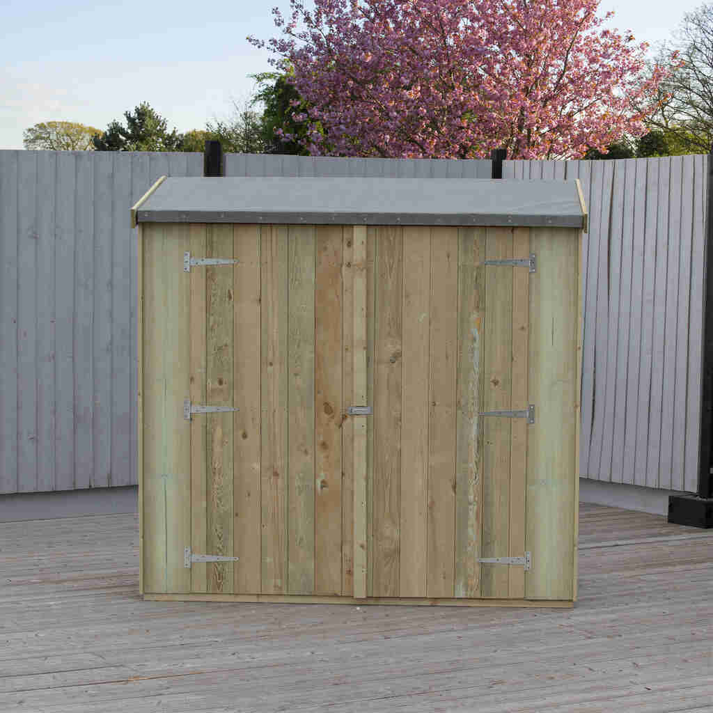 Shire Overlap Pent 6x3 Double Door Pressure Treated Range Wooden Garden Shed