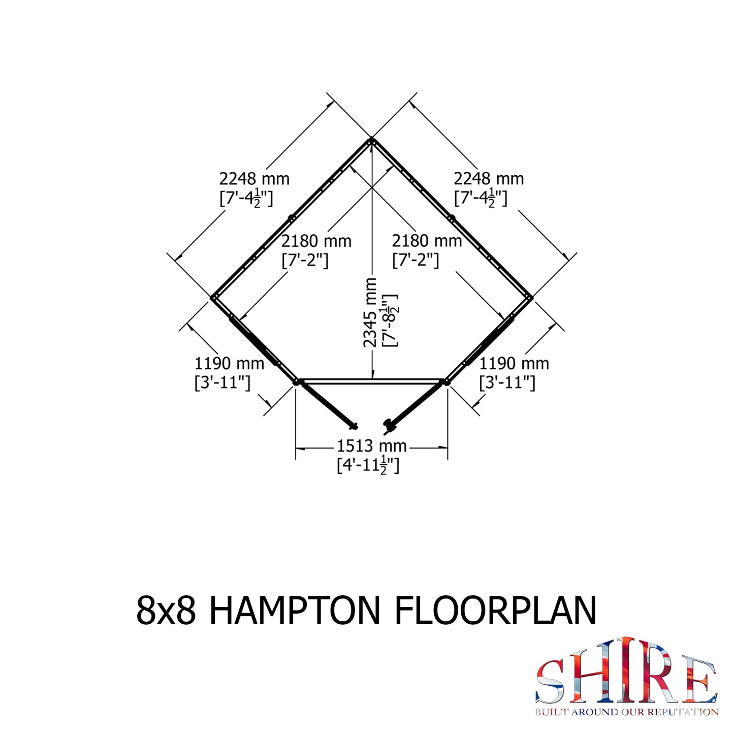 Shire Hampton 8' x 8' Summer House