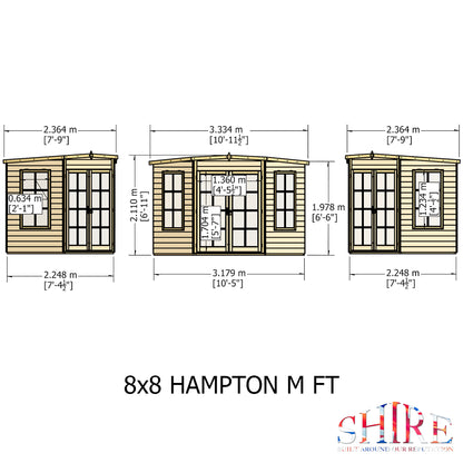 Shire Hampton 8' x 8' Summer House
