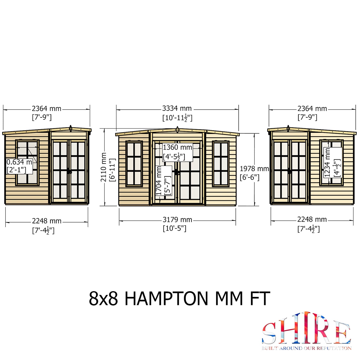 Shire Hampton 8' x 8' Summer House