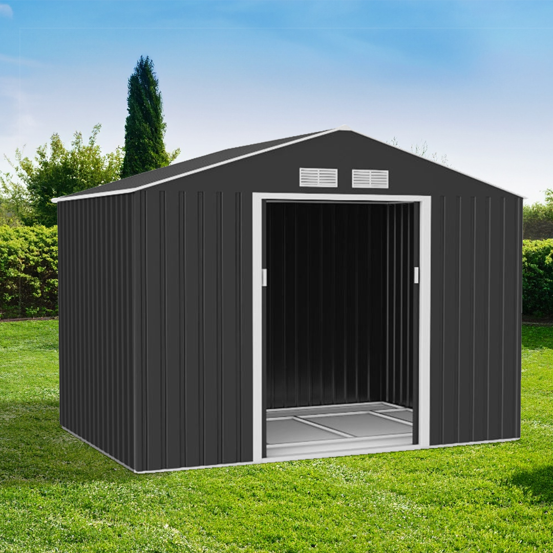 Lotus Hera Apex Metal Shed Including Foundation Kit - 9 x 6