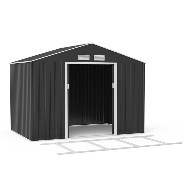 Lotus Hera Apex Metal Shed Including Foundation Kit - 9 x 6