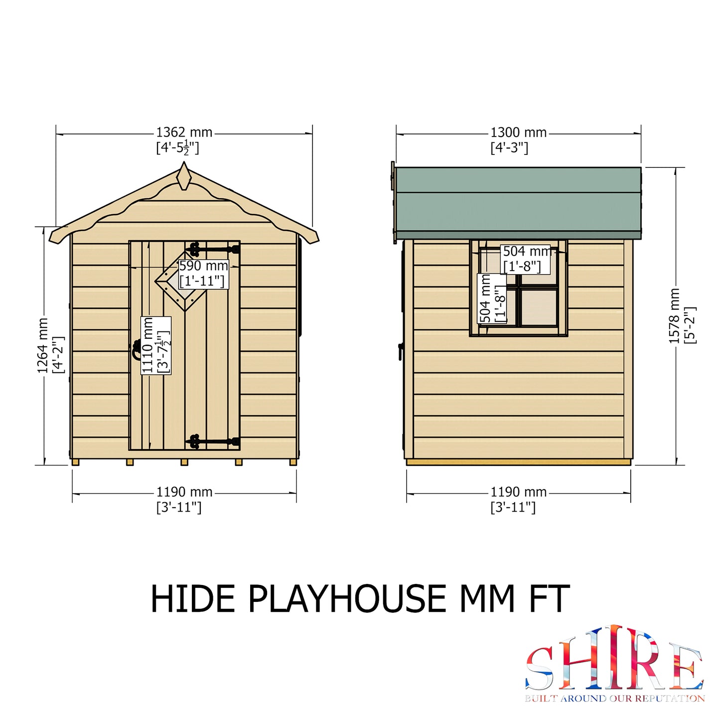 Shire Hide 4' x 4' Little House