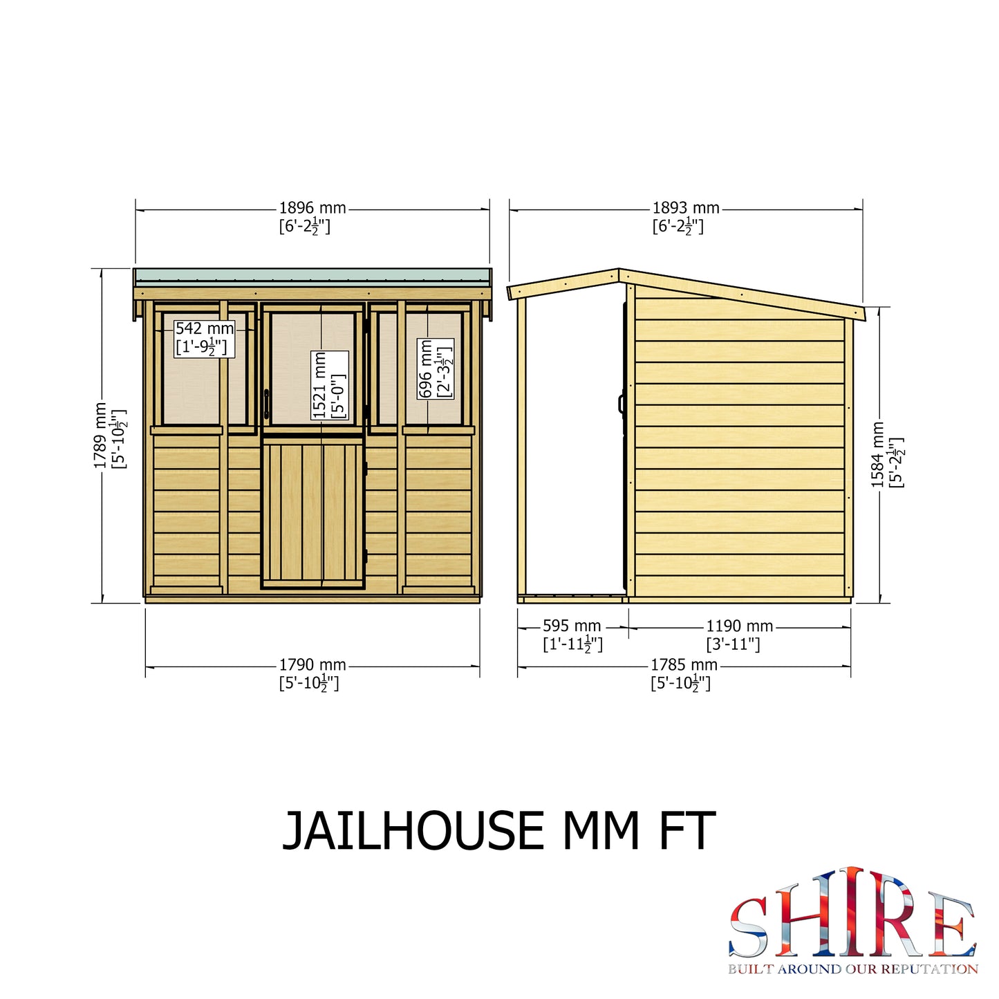 Shire Jailhouse 6' x 4' Little House