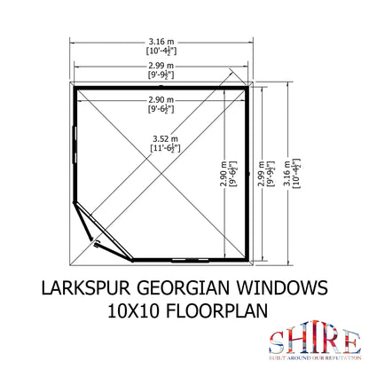 Shire Larkspur 10' x 10' Summer House