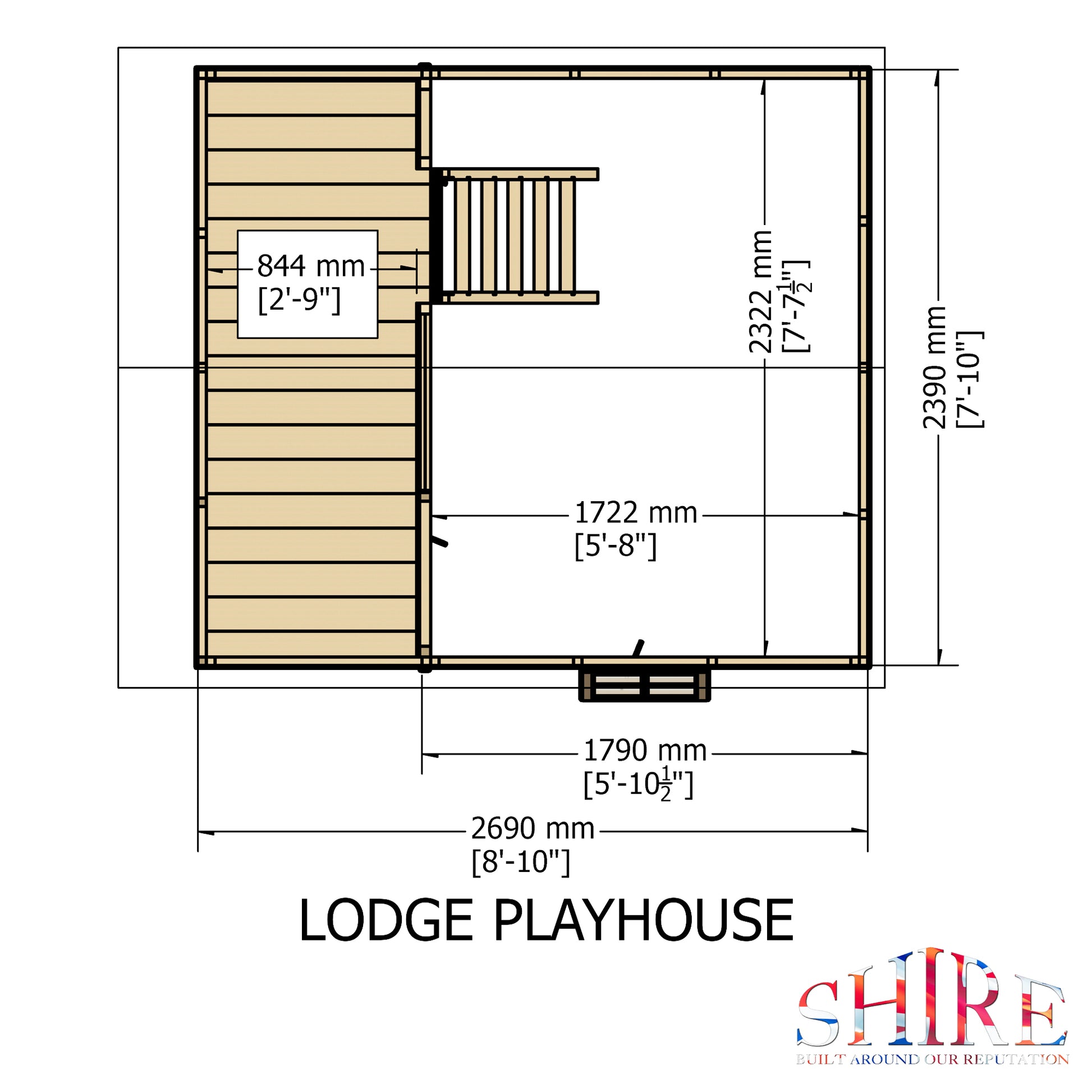 Shire Lodge 8' x 9' Little House