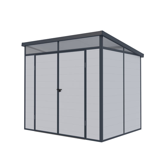 Lotus Canto Pent Plastic Shed - 8x6 Grey