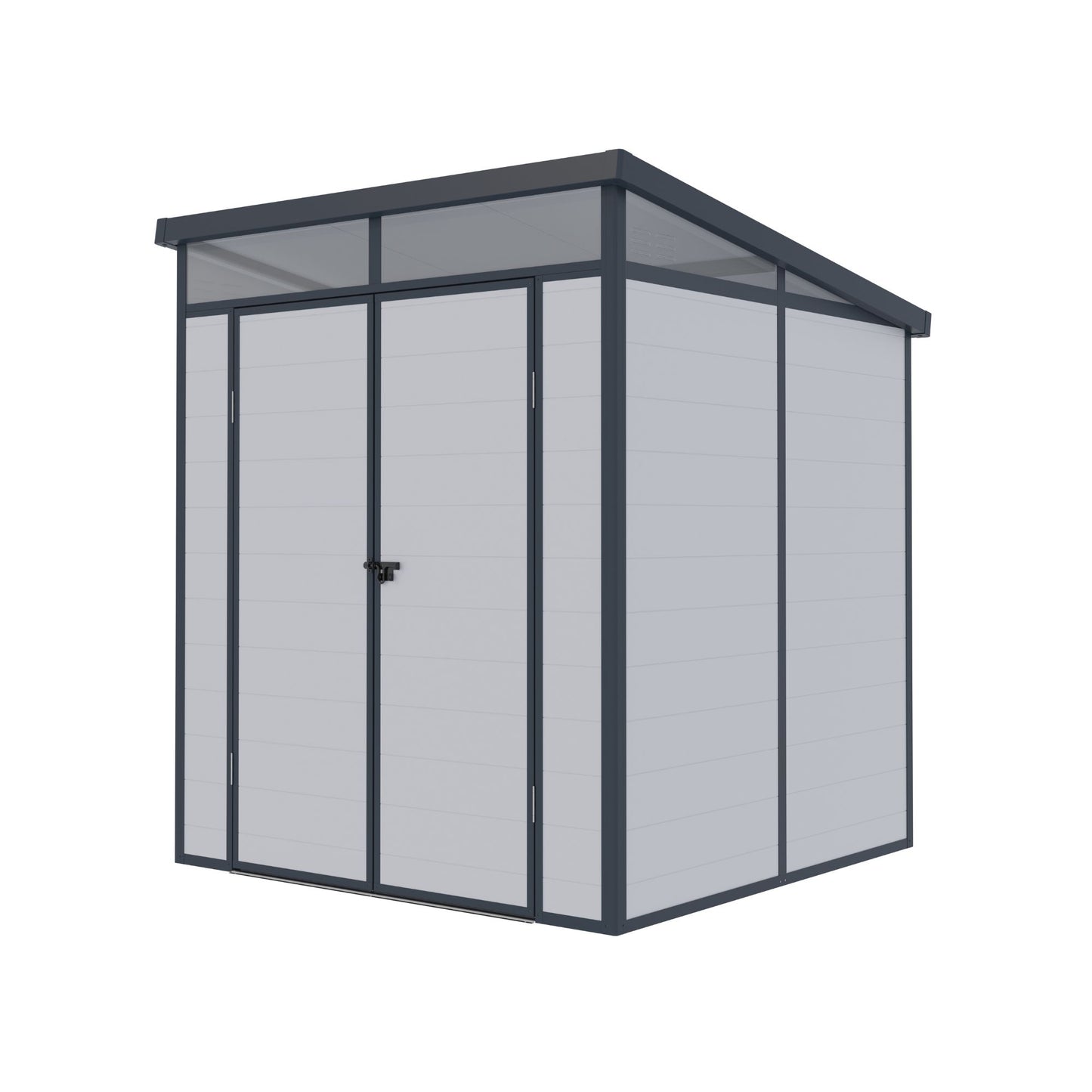 Lotus Canto Pent Plastic Shed - 6x6 Grey