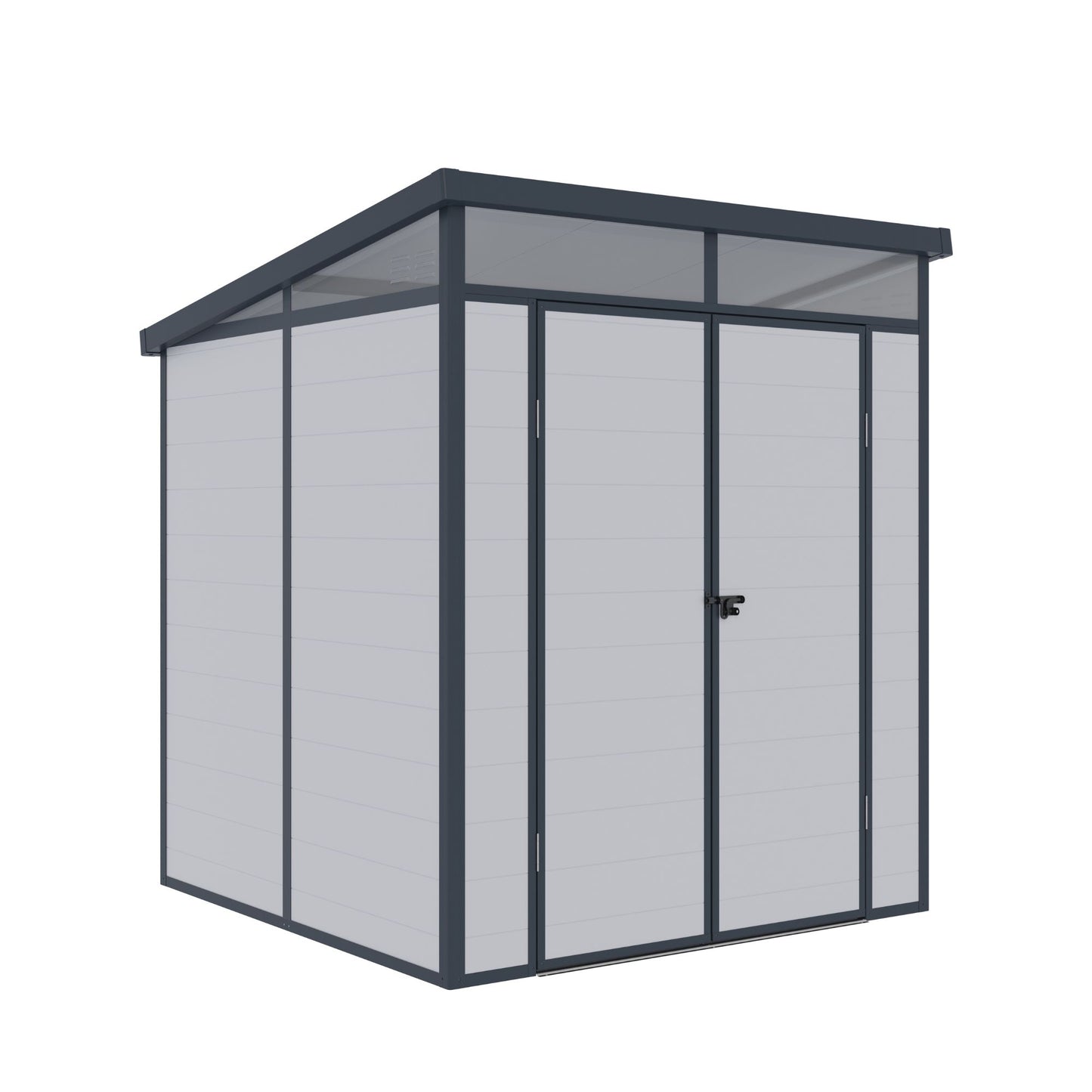 Lotus Canto Pent Plastic Shed - 6x6 Grey