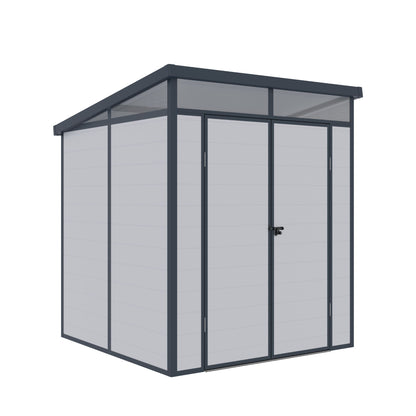 Lotus Canto Pent Plastic Shed - 6x6 Grey