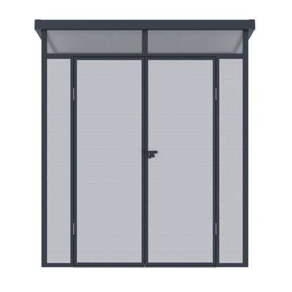 Lotus Canto Pent Plastic Shed - 6x6 Grey