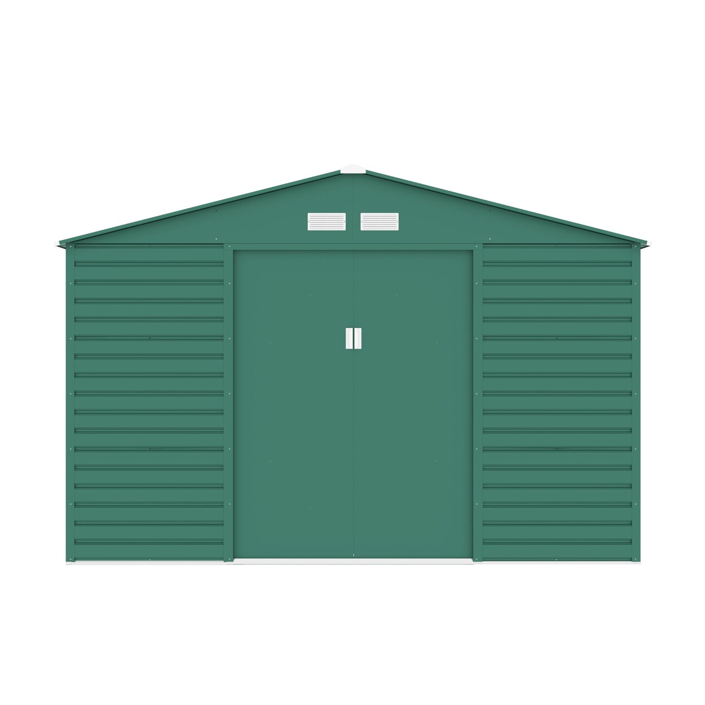 Lotus Hypnos Apex Metal Shed - 11x10.5ft Green