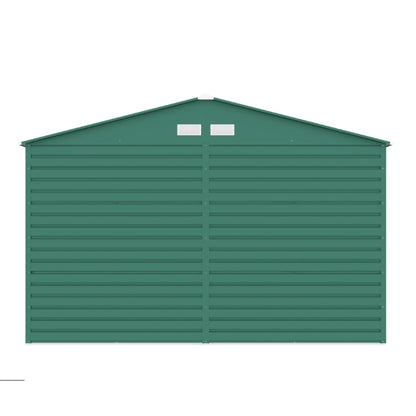 Lotus Hypnos Apex Metal Shed - 11x10.5ft Green