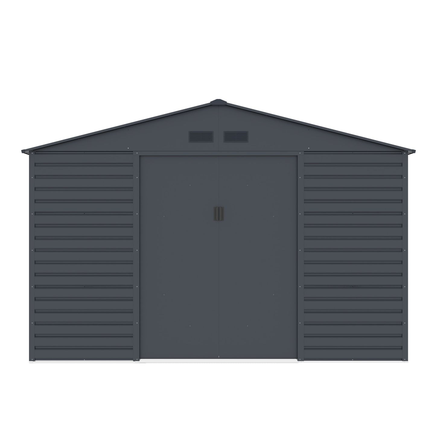 Lotus Hypnos Apex Metal Shed - 11x10.5ft Grey