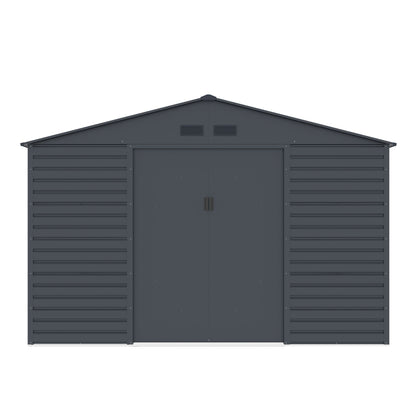 Lotus Hypnos Apex Metal Shed - 11x10.5ft Grey