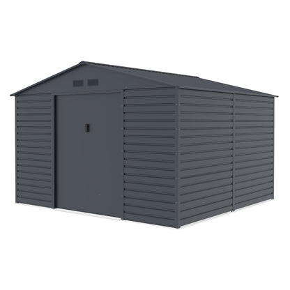 Lotus Hypnos Apex Metal Shed - 11x10.5ft Grey