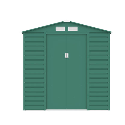 Lotus Hypnos Apex Metal Shed - 7x4ft Green