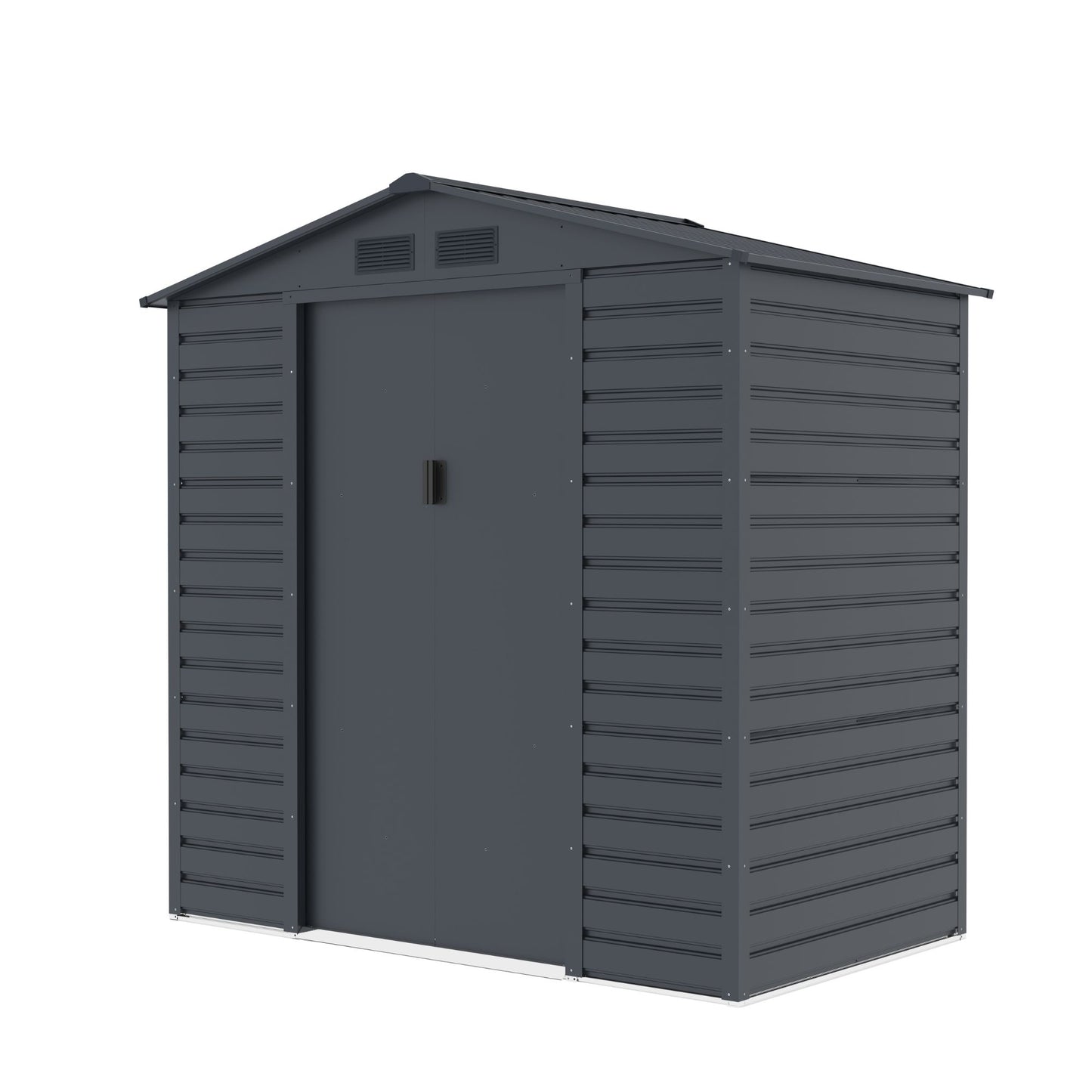 Lotus Hypnos Apex Metal Shed - 7x4ft Grey