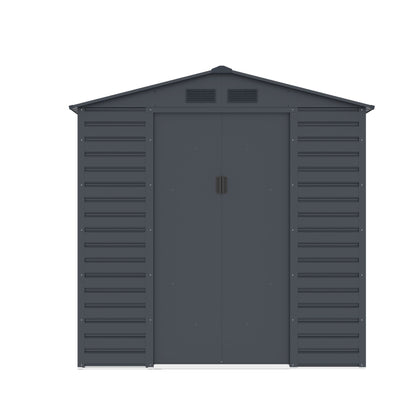 Lotus Hypnos Apex Metal Shed - 7x4ft Grey