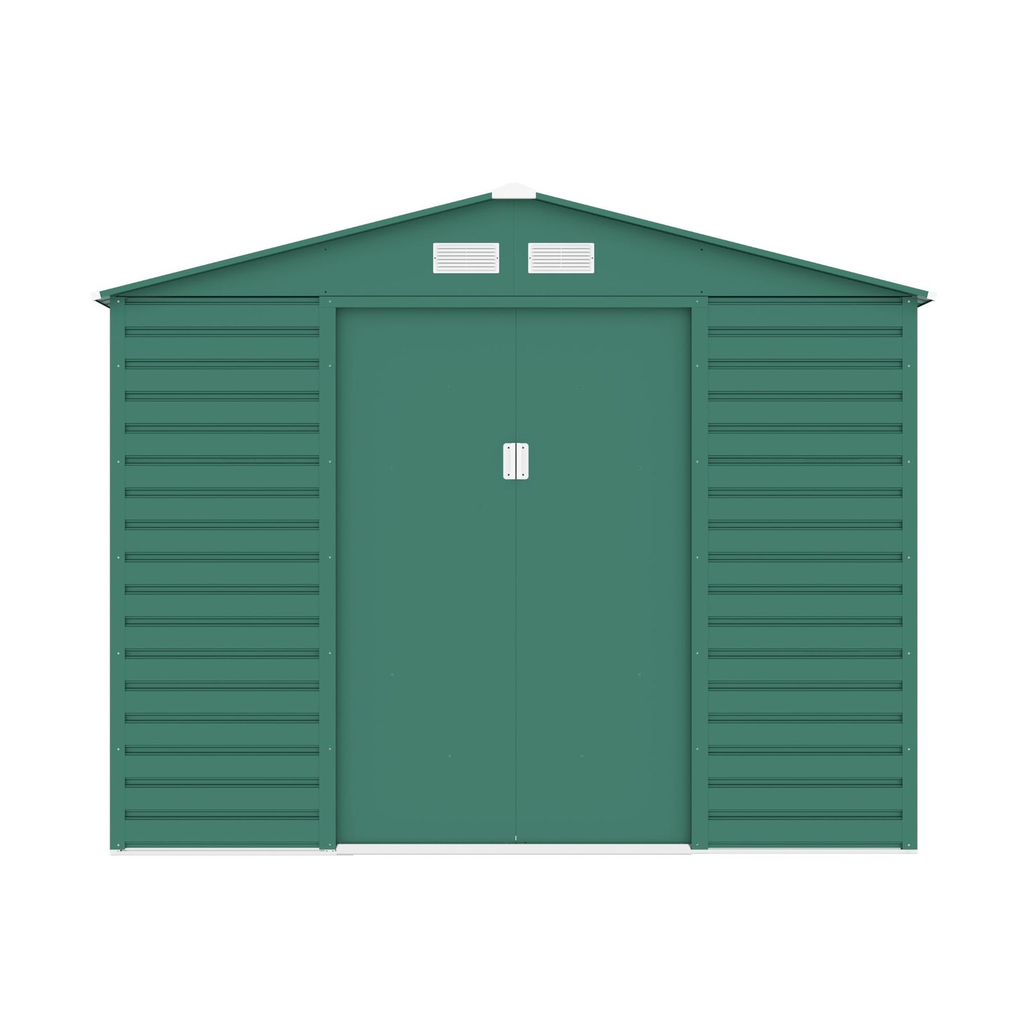 Lotus Hypnos Apex Metal Shed - 9x6ft Green