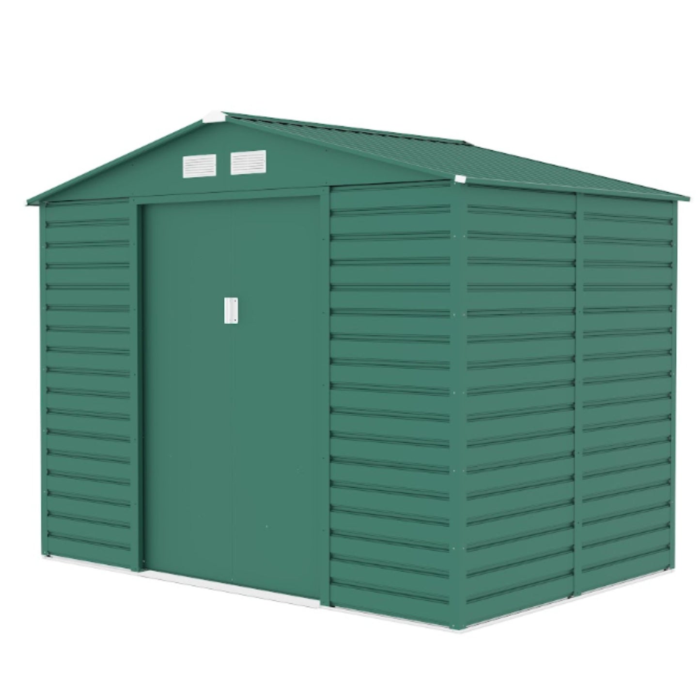 Lotus Hypnos Apex Metal Shed - 9x6ft Green