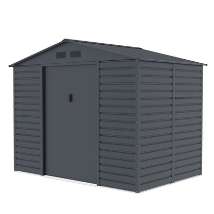 Lotus Hypnos Apex Metal Shed - 9x6ft Grey