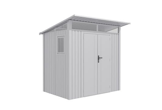 Lotus Minos Pent Aluminium Metal Shed - 7x6 White