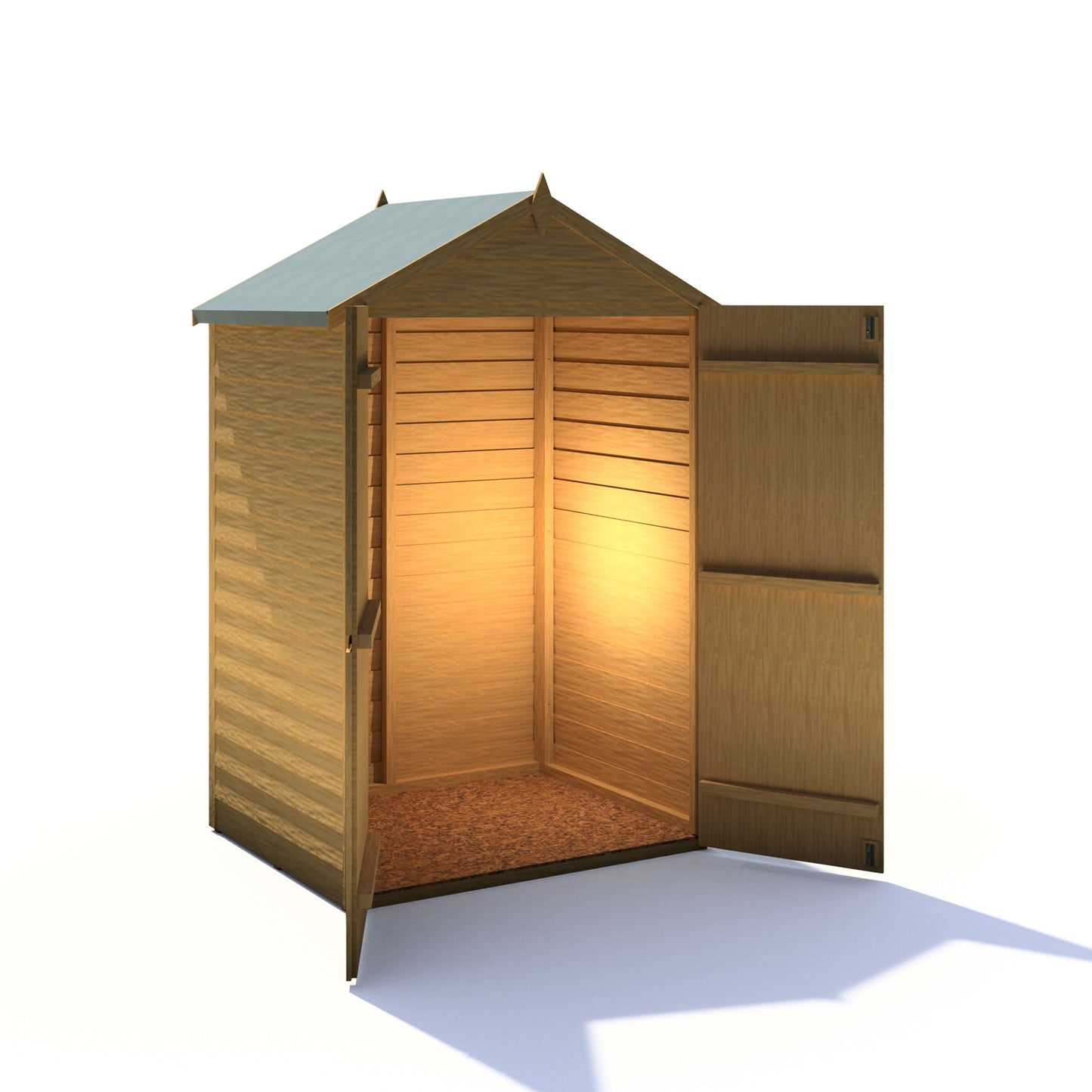 Shire Overlap Double Door 4x3 ft Dip Treated Wooden Garden Shed