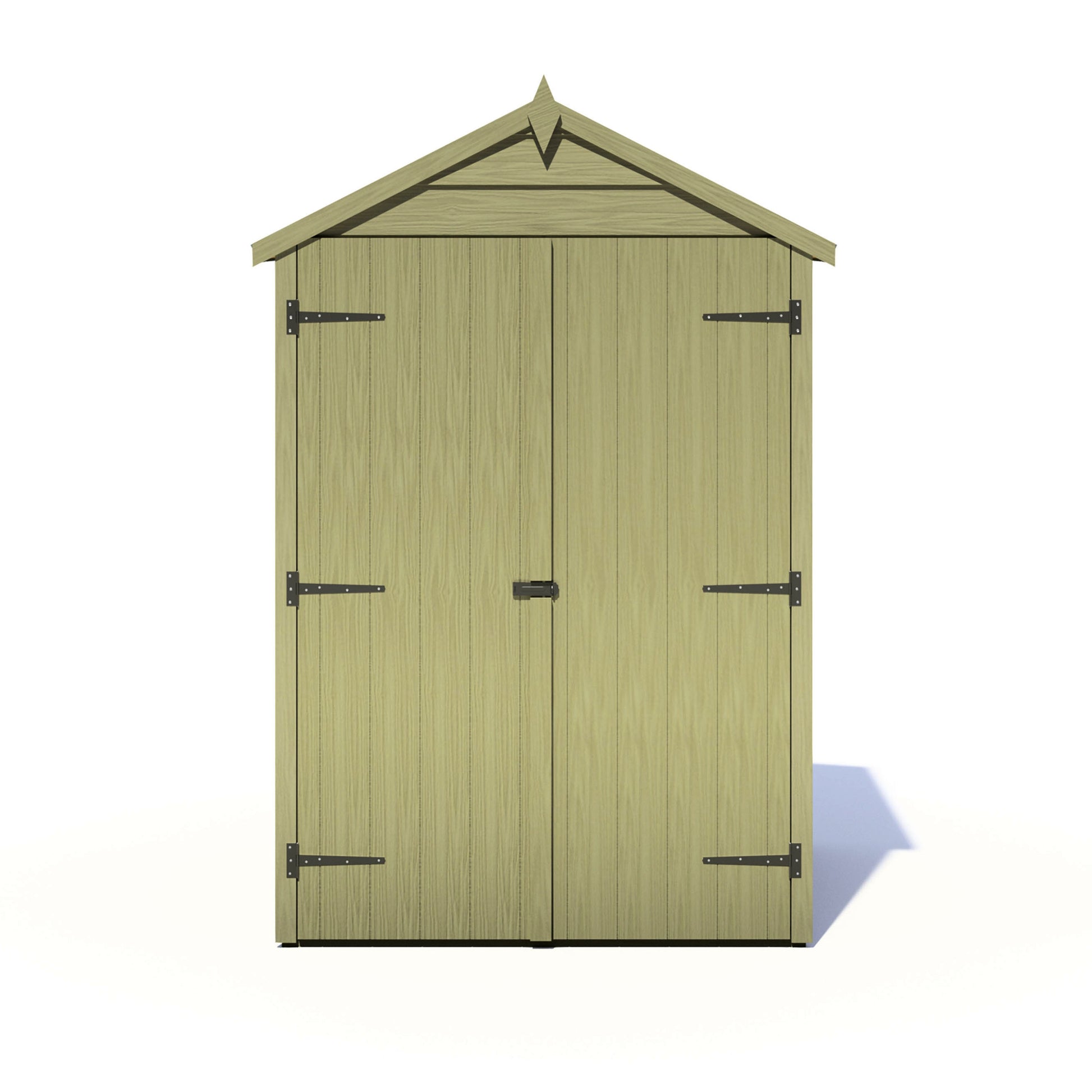 Shire Overlap Pressure Treated 4x3 Double Door Pressure Treated Value Range Wooden Garden Shed