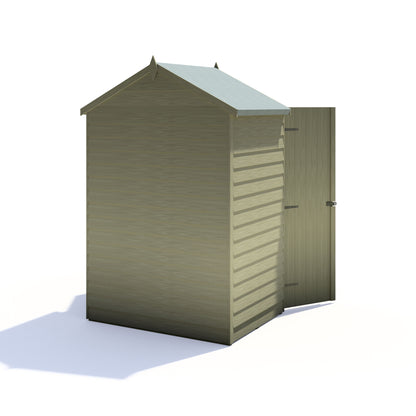 Shire Overlap Pressure Treated 4x3 Double Door Pressure Treated Value Range Wooden Garden Shed