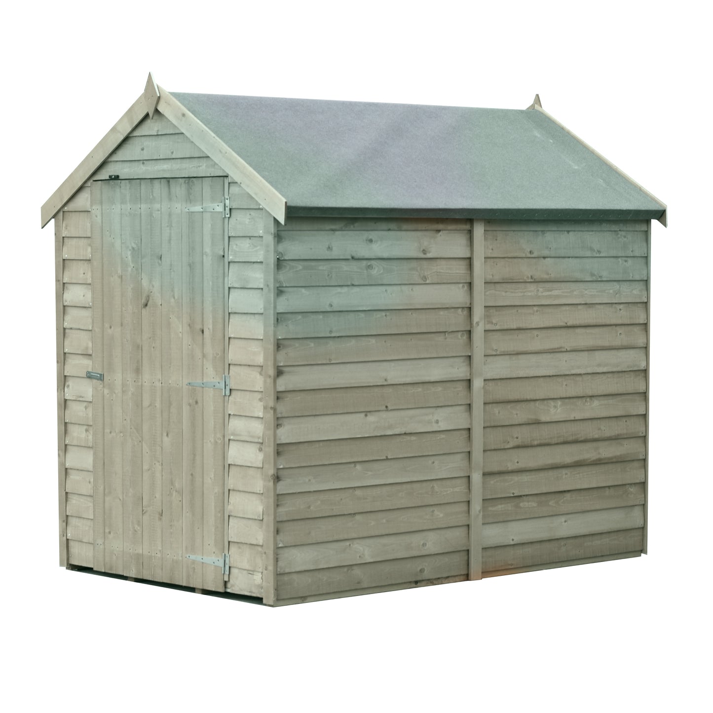 Shire Overlap 6x4 Single Door Value 6x4 Pressure Treated Value Range Wooden Garden Shed