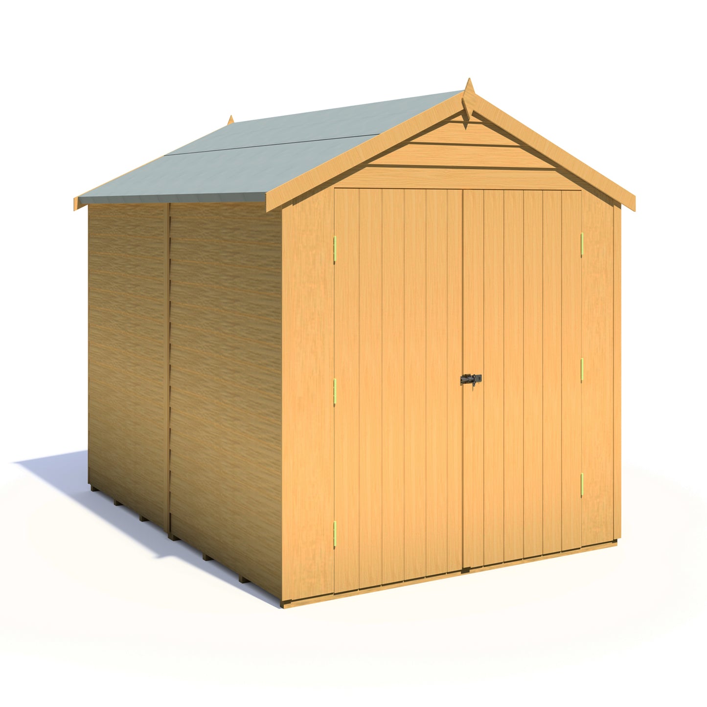 Shire Overlap Premium Double Door No windows 8 x 6 ft Dip Treated Wooden Garden Shed