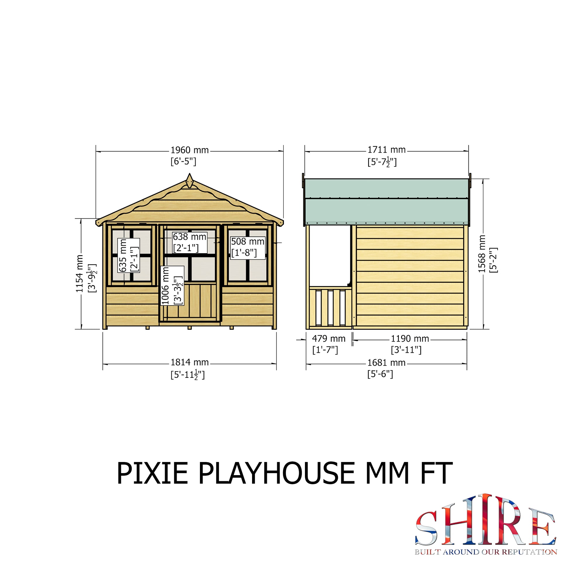 Shire Pixie 6' x 4' Little House