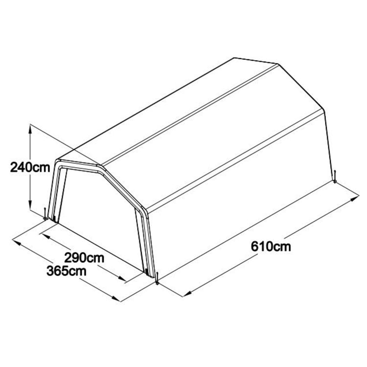 Lotus Populus Pop Up Portable Fabric Shed - 12x20