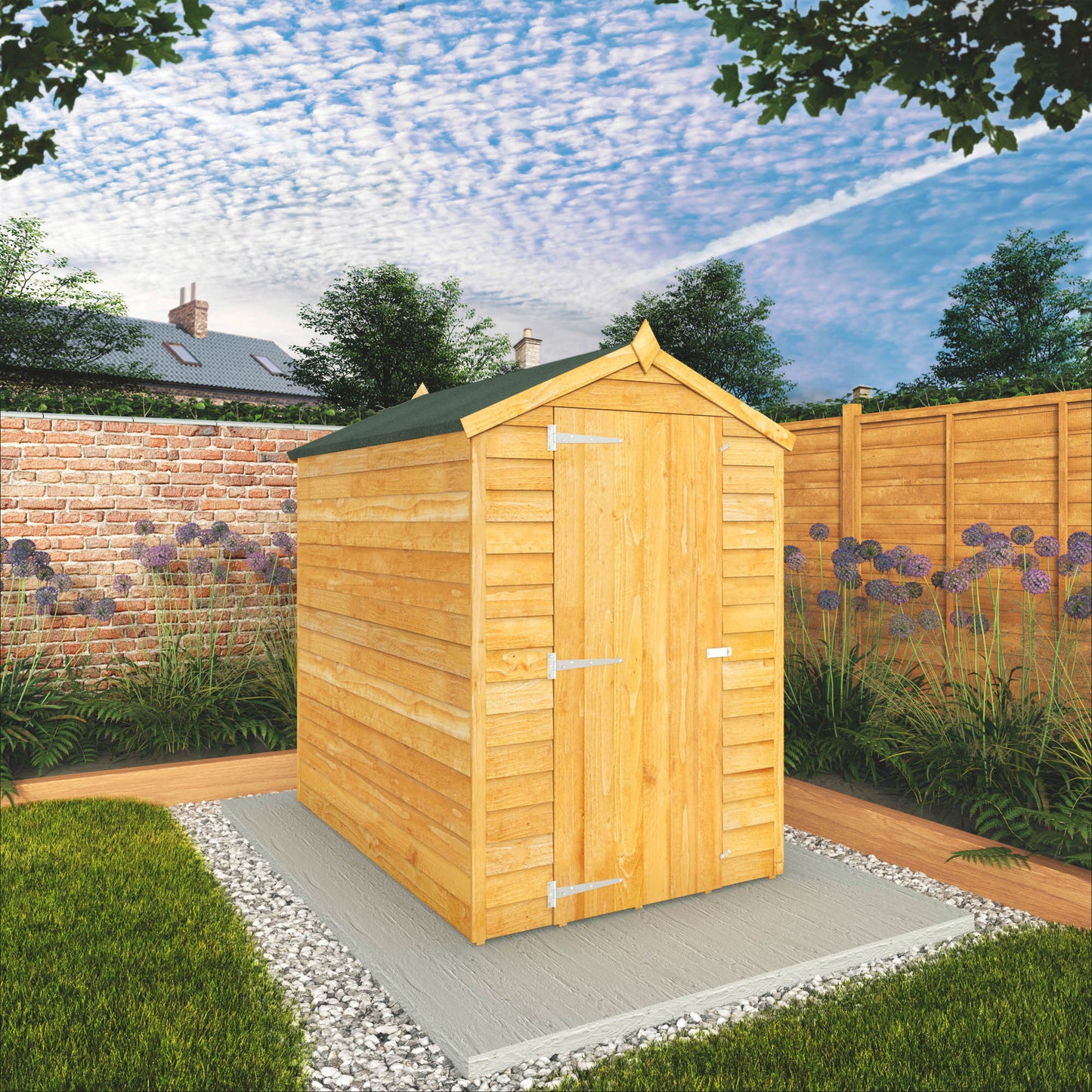 Mercia 6 x 4 Overlap Apex  - Windowless Shed