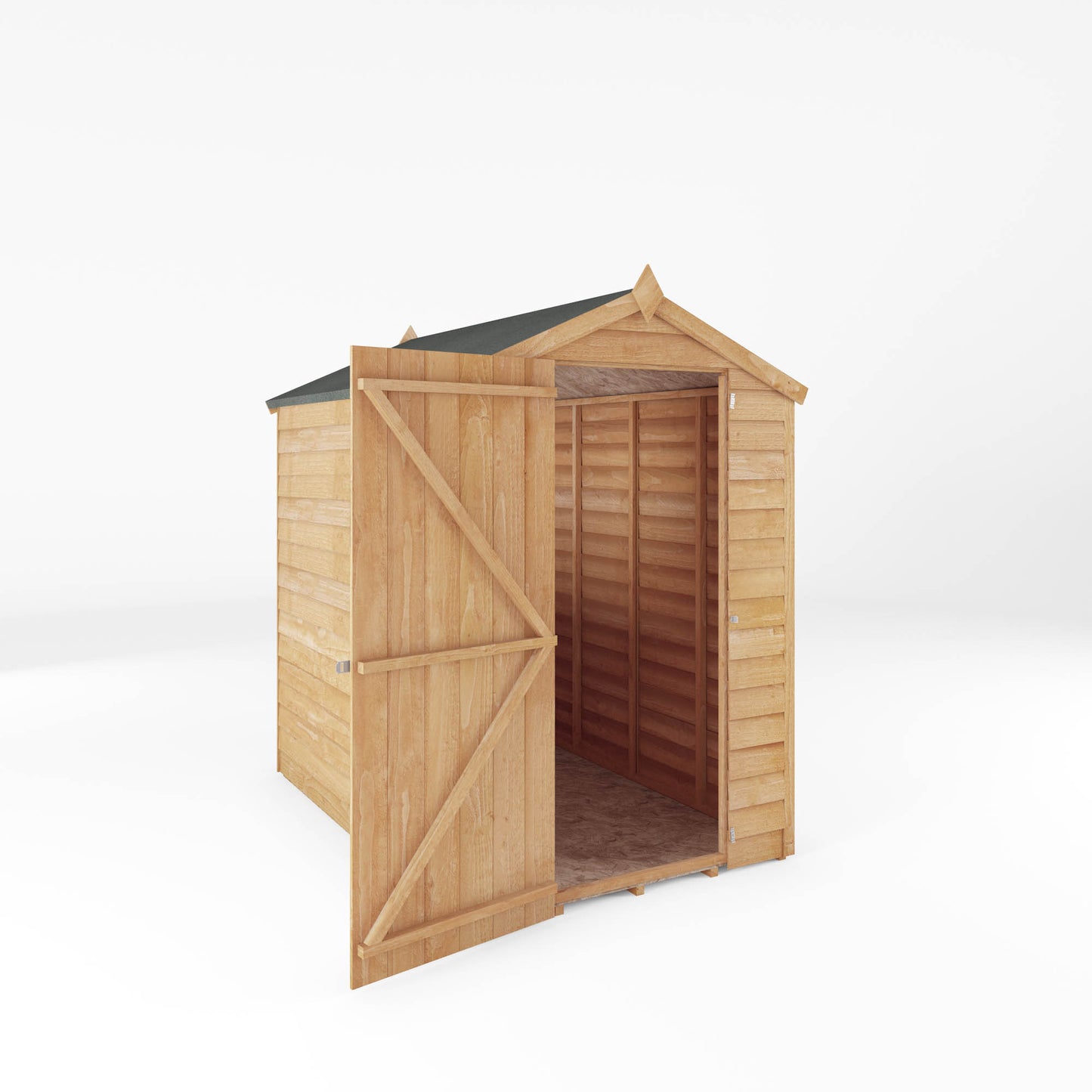 Mercia 6 x 4 Overlap Apex  - Windowless Shed