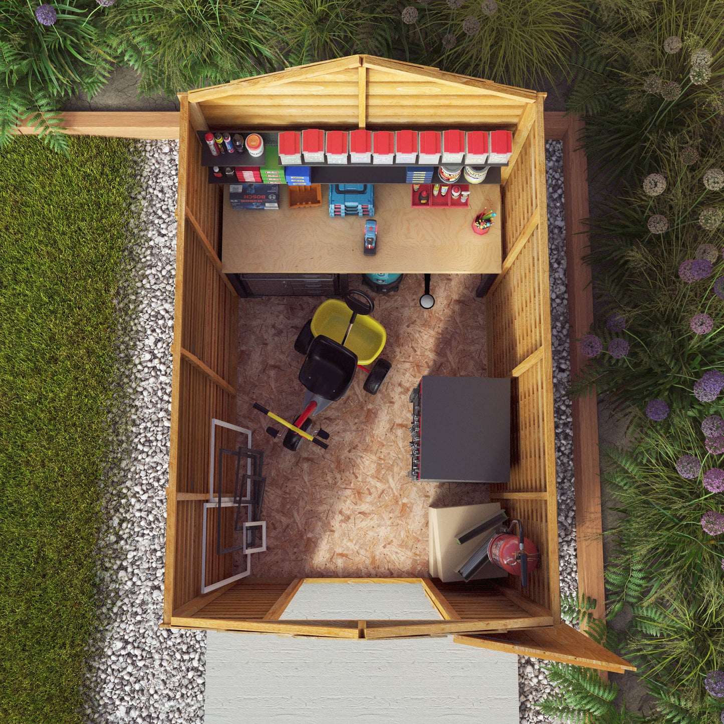 Mercia 7 x 5 Overlap Apex  - Windowless Shed