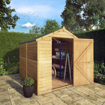 Mercia 8 x 6 Overlap Apex - Single Door - Windowless Shed