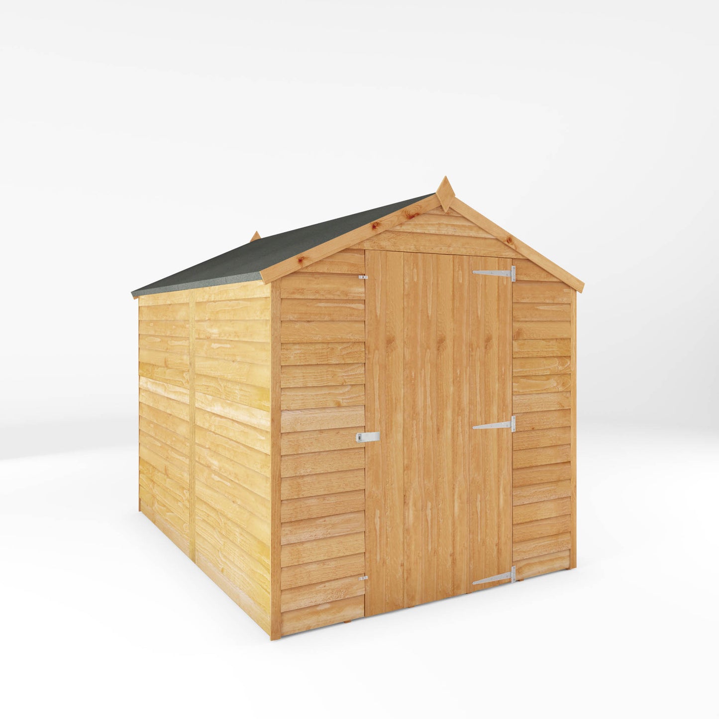 Mercia 8 x 6 Overlap Apex - Single Door - Windowless Shed