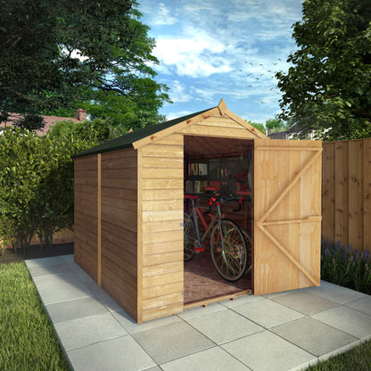 Mercia 8 x 6 Overlap Apex - Single Door - Windowless Shed